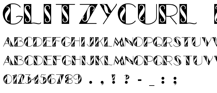 GlitzyCurl Regular font